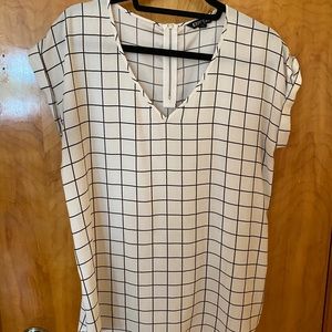 Express black and white dress shirt